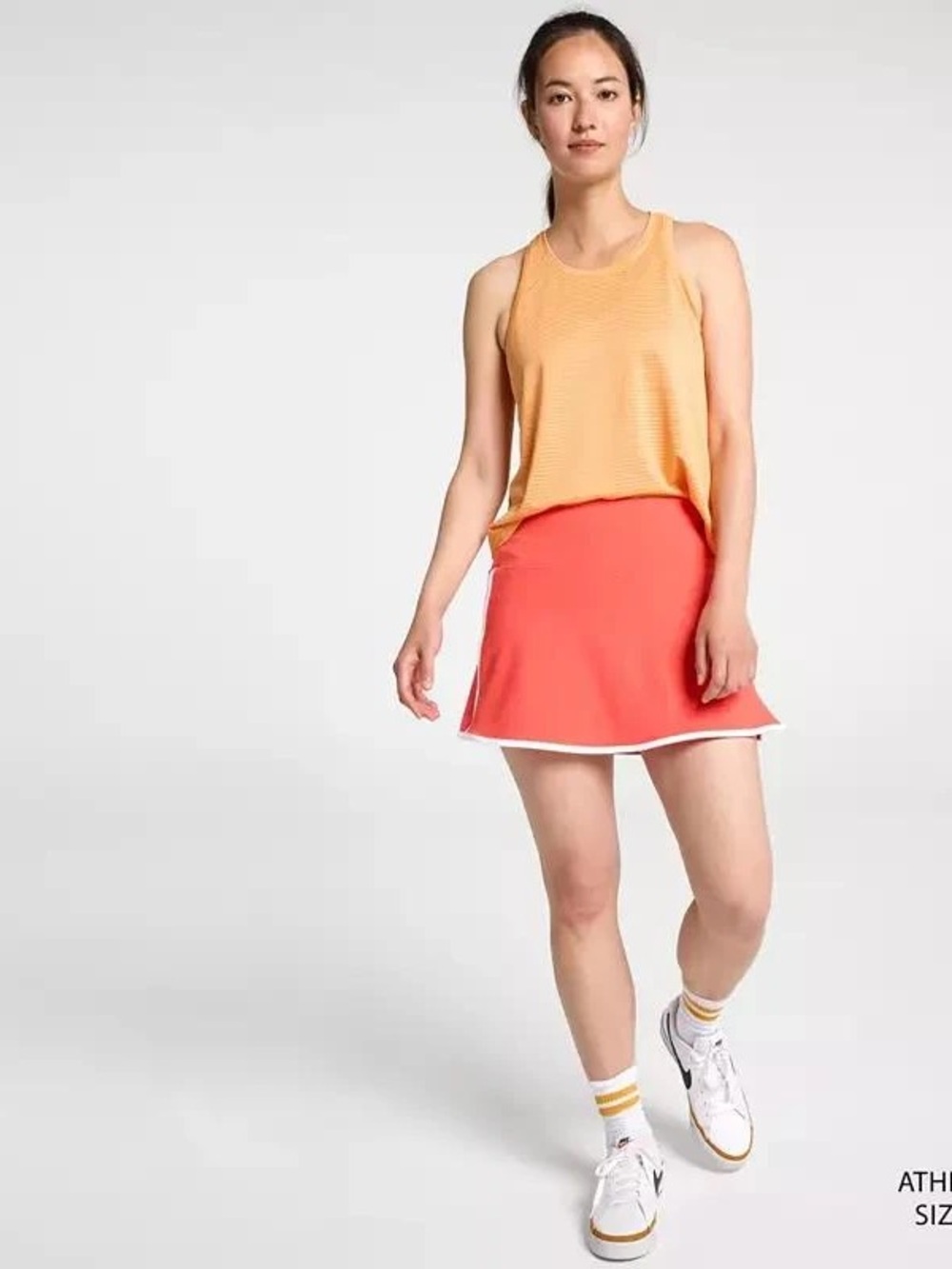 DSG Bright Cabana Coral Athletic Skort with White Logo Tag - Picture 6 of 7